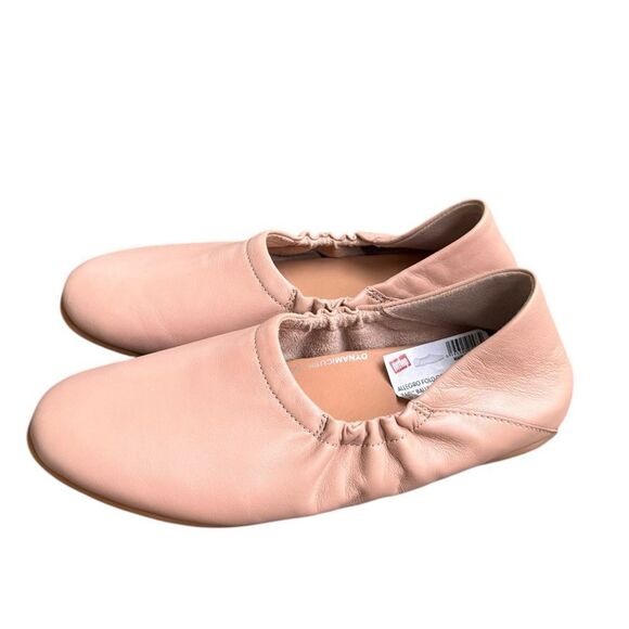 Fitflop Allegro Fold Down Back Ballerinas Beige Leather 5 NWT - Picture 4 of 7